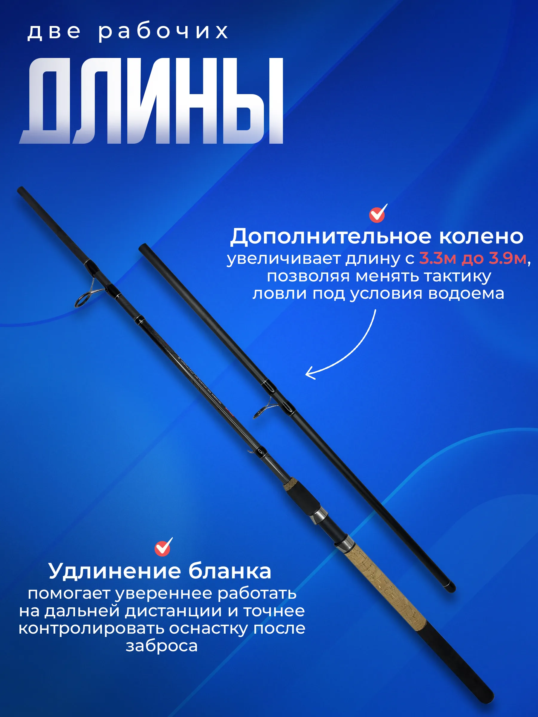 Удилище фидерное 3-3,9m  60-180g