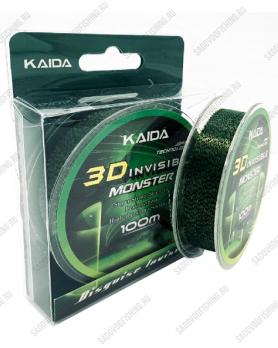 Леска Kaida Invisible Monster 3D Green 100м 10 пачек FL01