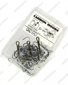 Двойной крючок Sokuda Carbon Hooks №1-№2/0