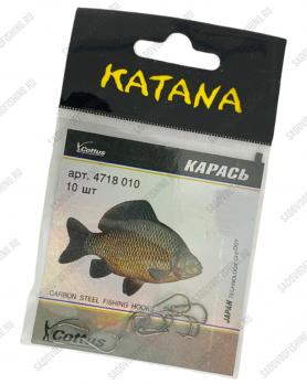 Одинарный крючок Cottus Katana 4718 №3 - №12 10 пачек