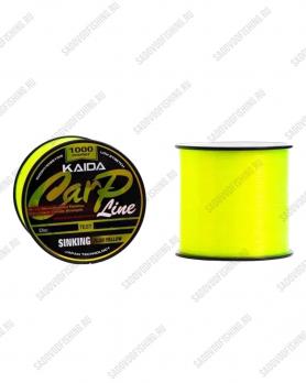 Леска монофильная Kaida CARP LINE FLUO YELLOW 0.234мм - 0.405мм 1000м