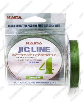 Шнур плетеный Kaida JIG LINE GREEN 4X 0.12мм - 0.25мм 100м