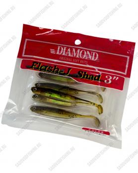 Виброхвост Grows Culture Diamond Flash-J Shad 3 дюйма (76мм) 4шт