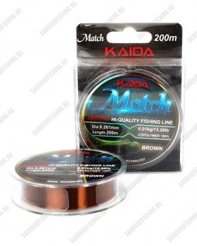Леска монофильная Kaida MATCH BRAWN 200м 0.10мм - 0.30мм
