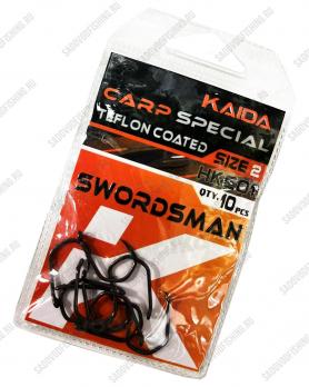 Крючки одинарные Kaida SWORDSMAN №2 - №8 10 пачек