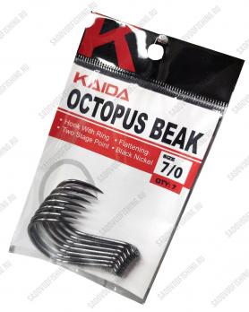 Крючки одинарные Kaida OCTOPUS BEAK №4/0 - №10/0 10 пачек