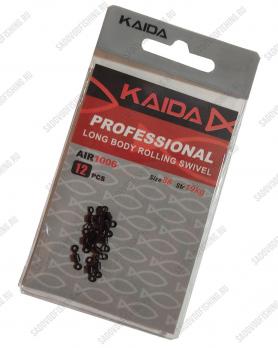 Вертлюг Kaida Long Body Rolling Swivel AIR1006 10 пачек