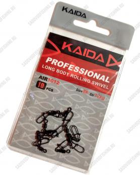 Вертлюг Kaida Long Body Rolling Swivel AIR1012 10 пачек