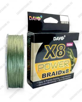 Плетеный шнур Dayo POWER BRAID X8 100м