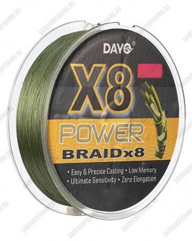 Плетеный шнур Dayo POWER BRAID PEх8 135м
