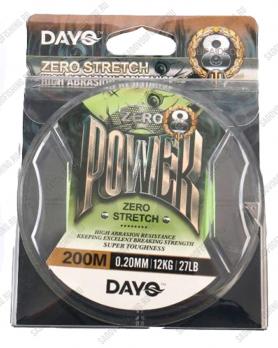Плетеный шнур Dayo POWER X8 light green 200м