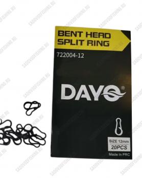 Застежка рыболовная Dayo Bent Head Split Ring 10 пачек