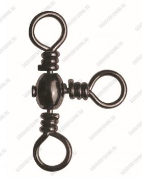 Вертлюг тройной с бусиной Dayo  Barrel Triple swivels