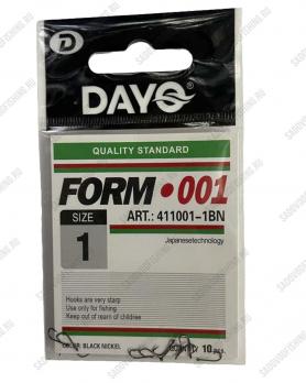 Крючок одинарный Dayo Form 001 10 пачек