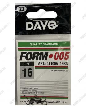 Крючок одинарный Dayo Form 006 10 пачек