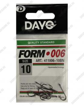 Крючок одинарный Dayo Form 006 10 пачек