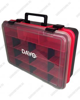 Ящик рыболовный двухсекционный Dayo 721013-385 43х29х18см красный