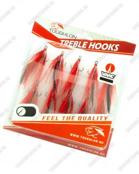 Крючок тройной с мушкой 3 Sharks Toughlon Bucktail Treble Hooks 10шт