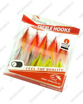 Крючок тройной с мушкой 3 Sharks Toughlon Bucktail Treble Hooks Assoted 10шт