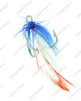Крючок тройной с мушкой 3 Sharks Toughlon Cocktail Treble Hooks Assoted 10шт