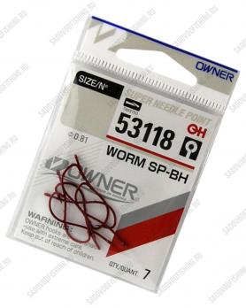 Одинарный крючок 3 Sharks Owner Worm SP-BH 50355 7шт