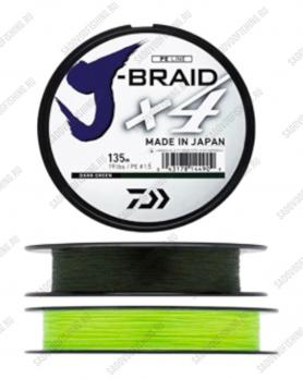 Шнур плетеный 3 Sharks DAIWA J-Braid X4E Yellow 135м 10 пачек