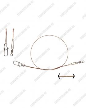 Поводок 3 Sharks Toughlon 7х7 15см - 50см 6кг - 20кг