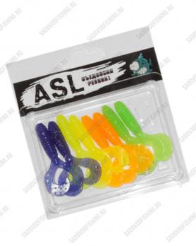 Силиконовая приманка 3 Sharks ASL "Дабл-Твистер" 4 дюйма (100мм) 4шт