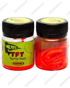 Силиконовая приманка 3 Sharks TFT "Доширак" 100мм Д-01 Красно-оранжевый