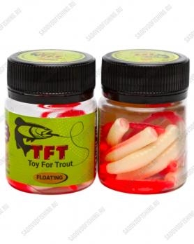 Силиконовая приманка 3 Sharks TFT "Toy Worms" 80мм TW-22 Бело-Розовый