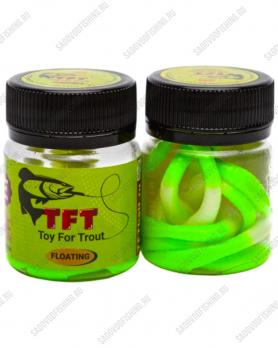 Силиконовая приманка 3 Sharks TFT "Toy Worms" 80мм TW-23 Бело-Салатовый