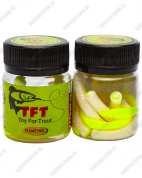 Силиконовая приманка 3 Sharks TFT "Toy Worms" 80мм TW-24 Белый-Шартрез