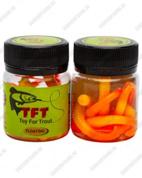 Силиконовая приманка 3 Sharks TFT "Toy Worms" 80мм TW-25 Жёлто-Оранжевый