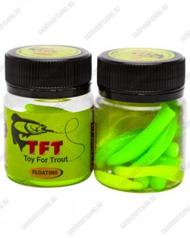 Силиконовая приманка 3 Sharks TFT "Toy Worms" 80мм TW-27 Салатовый-Шартрез