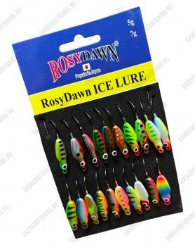 Блесна Rosy Dawn Ice Lure 5гр и 7гр 20шт в упаковке