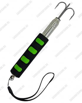 Багор с тройником телескопический 60см - 80см Зелёный