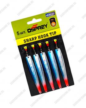 Блесна вертикальная Osprey Sharp Hook Tip 10020 80мм 15гр 5шт Сине-красный