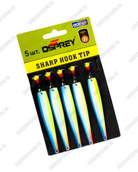 Блесна вертикальная Osprey Sharp Hook Tip 10020 80мм 15гр 5шт Сине-зелёный