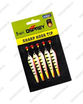 Блесна вертикальная Osprey Sharp Hook Tip 10056 50мм 10гр 5шт Зелёно-красный
