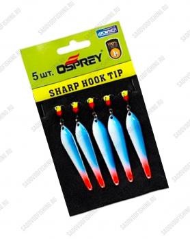 Блесна вертикальная Osprey Sharp Hook Tip 10056 50мм 10гр 5шт Сине-красный