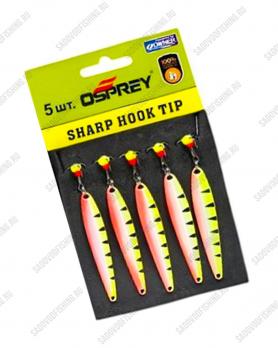 Блесна вертикальная Osprey Sharp Hook Tip 10054 55мм 10гр 5шт Зелёно-красный