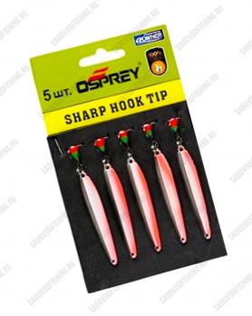Блесна вертикальная Osprey Sharp Hook Tip 10018 65мм 12гр 5шт Чёрно-красный
