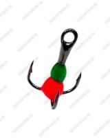 Крючок тройной с каплей Osprey 661501 #10-#14 50шт Зелёно-красный