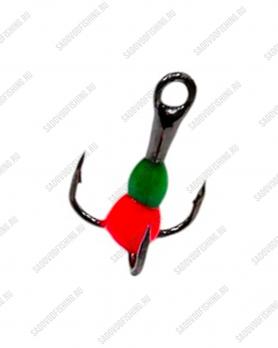 Крючок тройной с каплей Osprey 661501 #10-#14 50шт Зелёно-красный