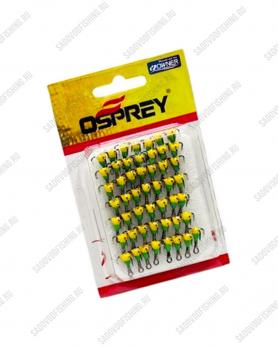 Крючок тройной с каплей Osprey 661501 #10-#14 50шт Зелёно-желтый
