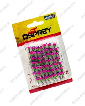Крючок тройной с каплей Osprey 661501 #10-#14 50шт Зелёно-малиновый
