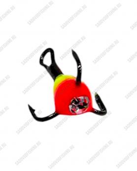 Крючок тройной с каплей Osprey 661501 #10-#14 50шт Красно-зелёный