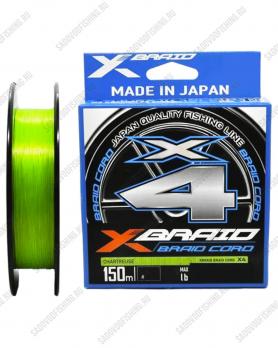 Шнур плетеный SFT YGK X-Braid Braid Cord X4 150м Charteuse