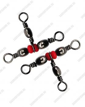 Вертлюг тройной с бусиной Dayo Barrel Triple Swiver