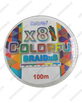 Плетеный шнур Dayo COLORFU X8 100м 10 пачек